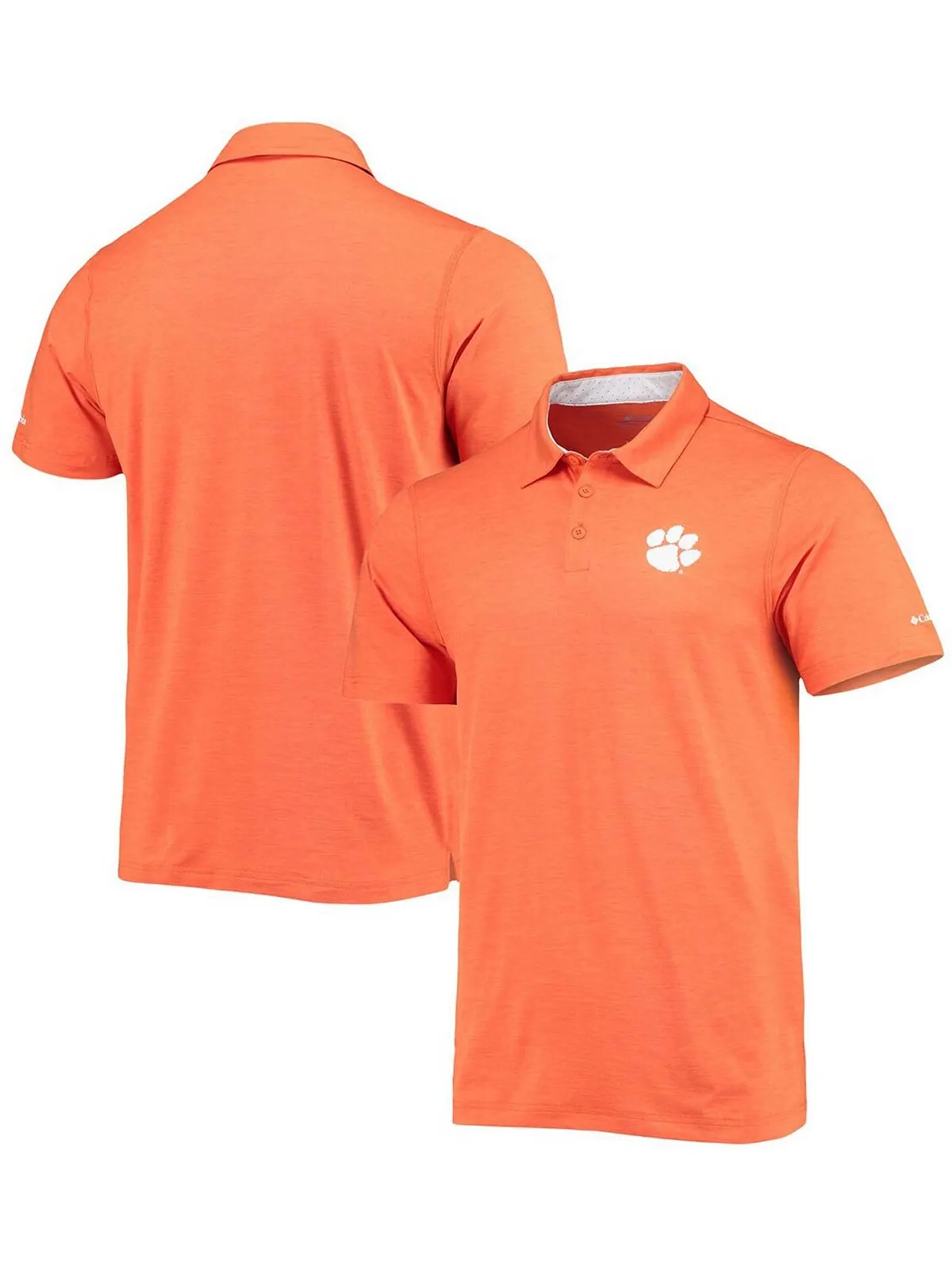 Мужская оранжевая рубашка-поло омни-оттенка Clemson Tigers Tech Trail Space Dye Columbia — изображение 1 из 4, оранжевый