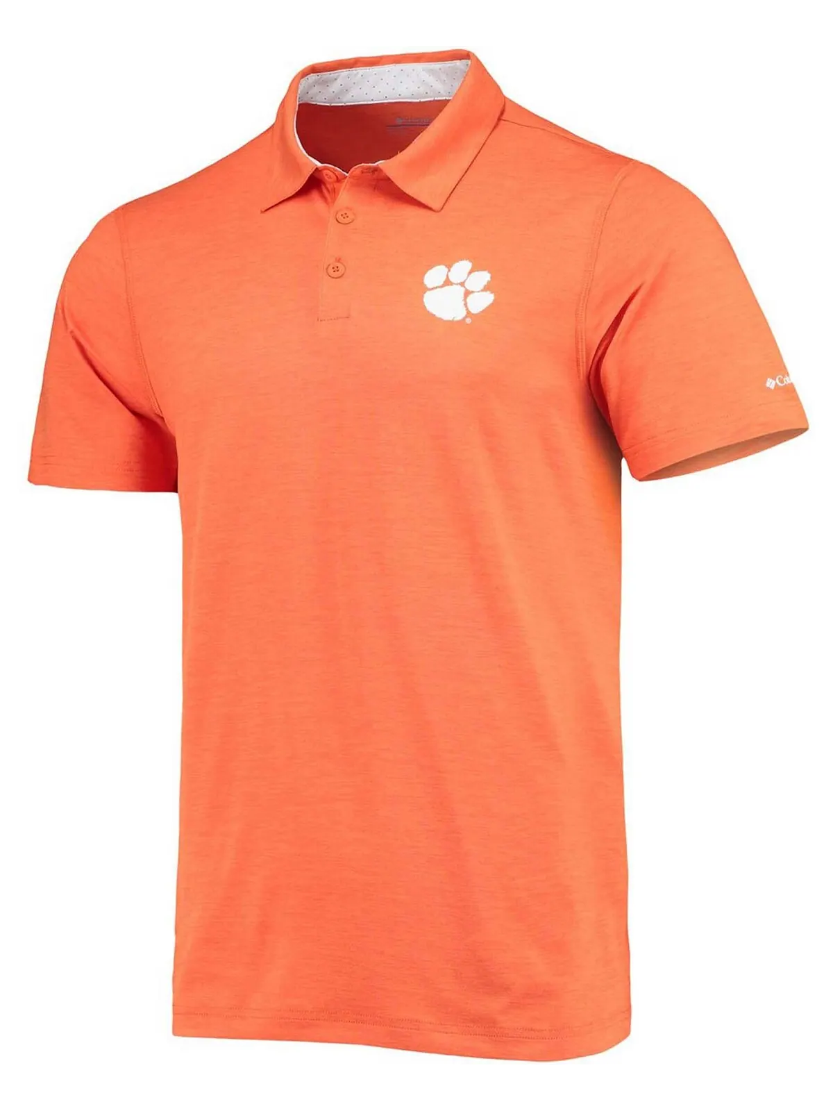 Мужская оранжевая рубашка-поло омни-оттенка Clemson Tigers Tech Trail Space Dye Columbia — изображение 2 из 4, оранжевый