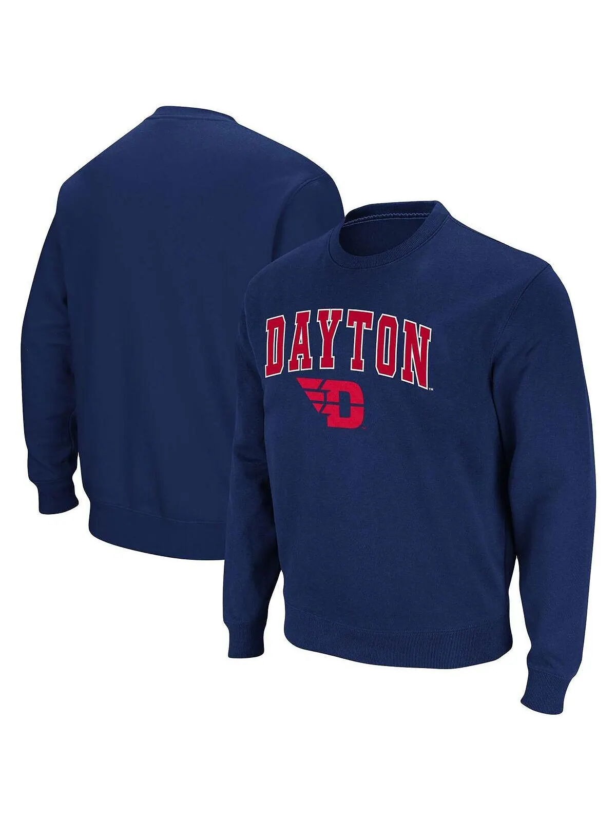 Мужской темно-синий пуловер dayton flyers arch and logo tackle twill pullover sweatshirt Colosseum — изображение 1 из 1