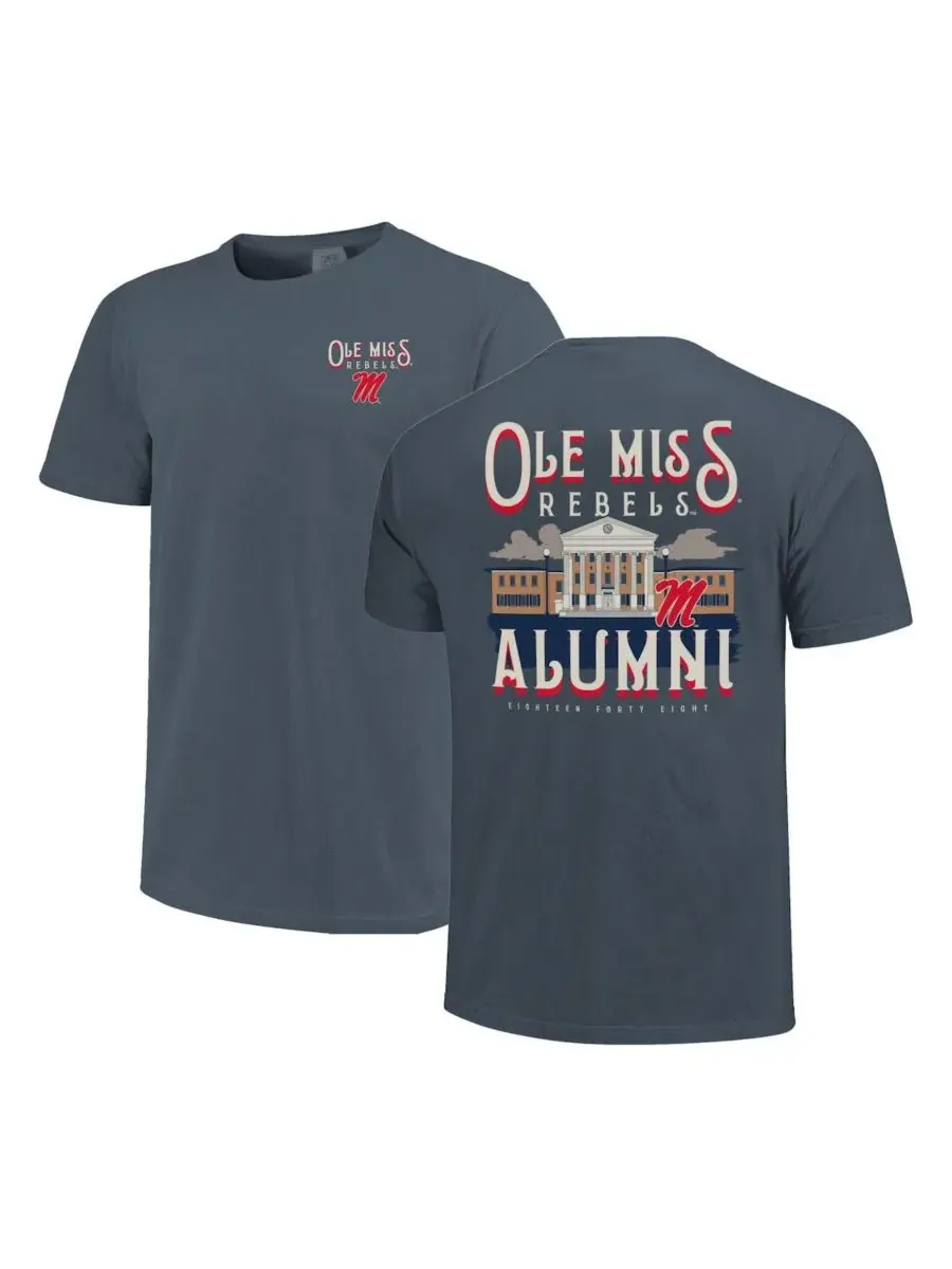 Футболка с длинным рукавом для болельщиков Ole Miss Rebels, Comfort Colors Campus Alumni Image One — изображение 1 из 3