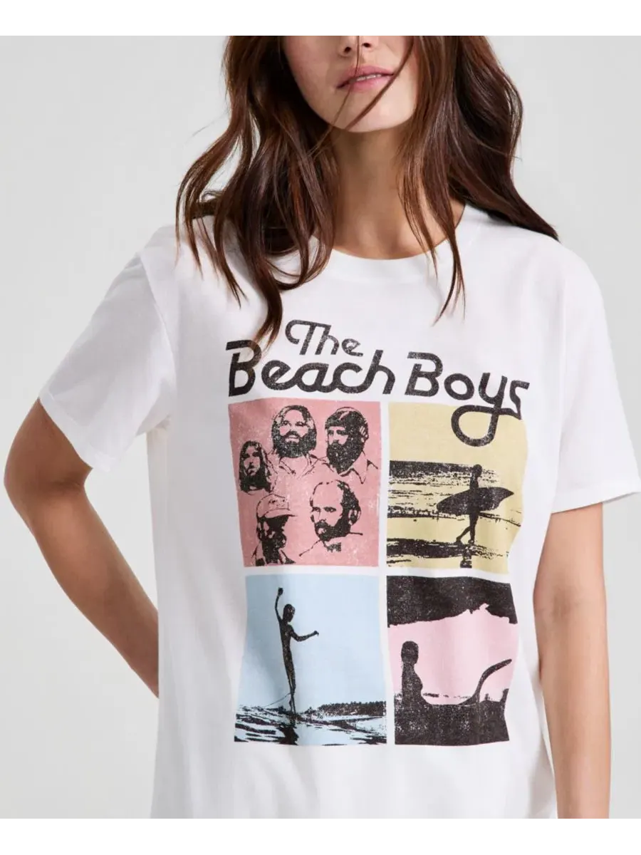 Женская футболка с круглым вырезом и графическим принтом группы The Beach Boys And Now This, Calla — изображение 3 из 4