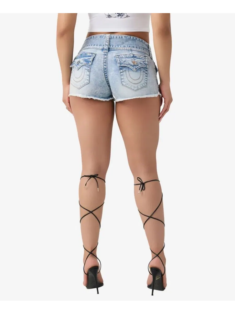 Женские шорты Joey с низкой посадкой и широким поясом True Religion, Freckle Wave — изображение 3 из 3