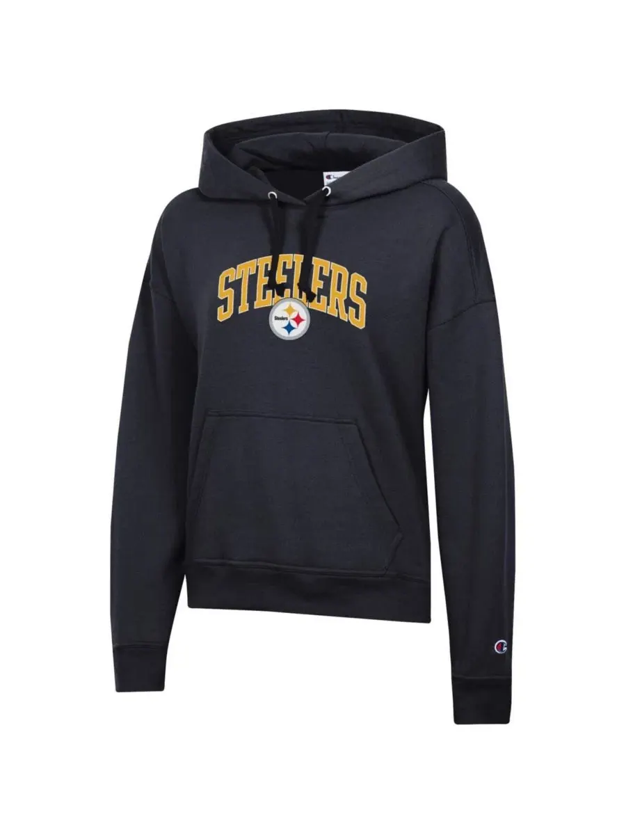 Женская черная толстовка Pittsburgh Steelers Power Blend Champion — изображение 3 из 3, черный