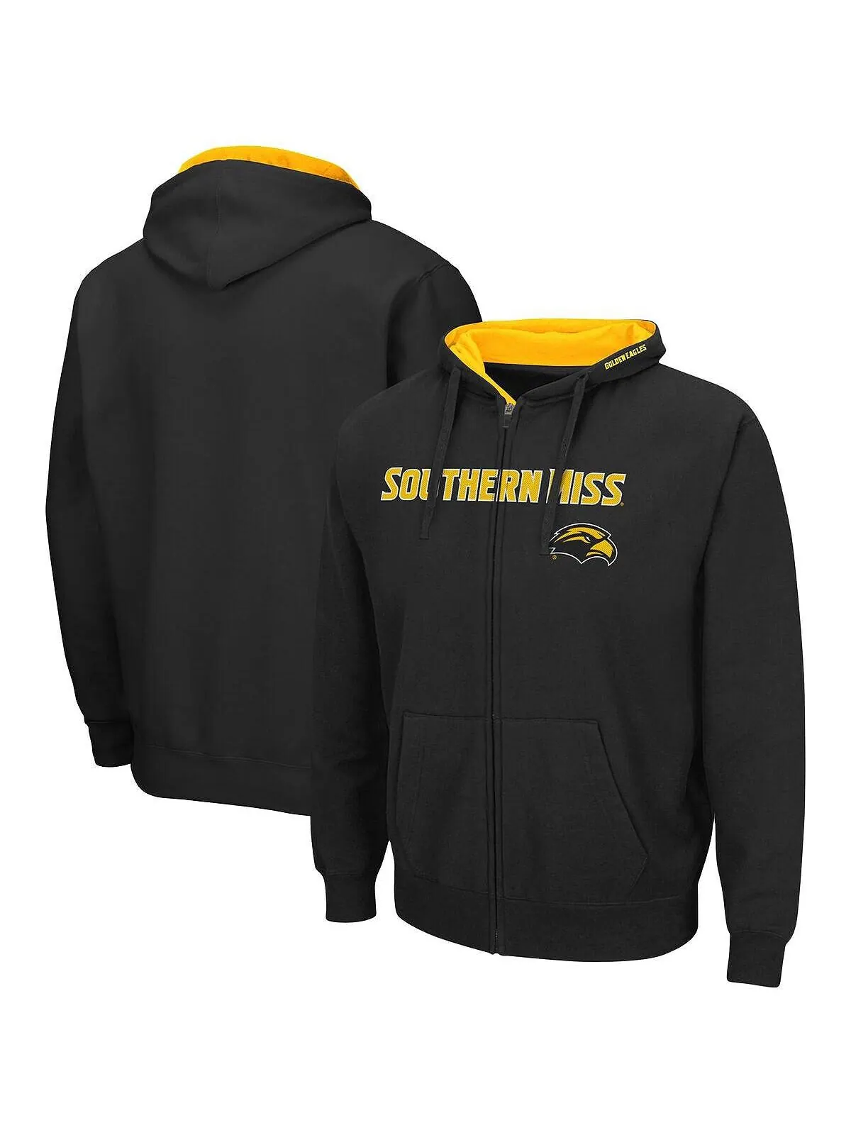 Мужская черная толстовка с капюшоном southern miss golden eagles arch и логотипом 3.0 на молнии во — изображение 1 из 3
