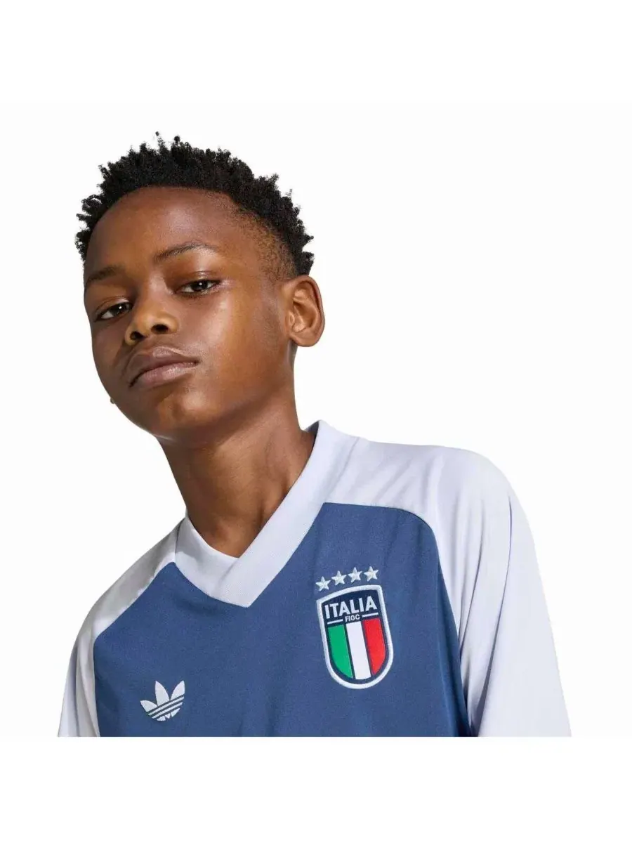Футболка предматчевая Adidas Italia 2026, Slim, с длинным рукавом — изображение 4 из 10, синий