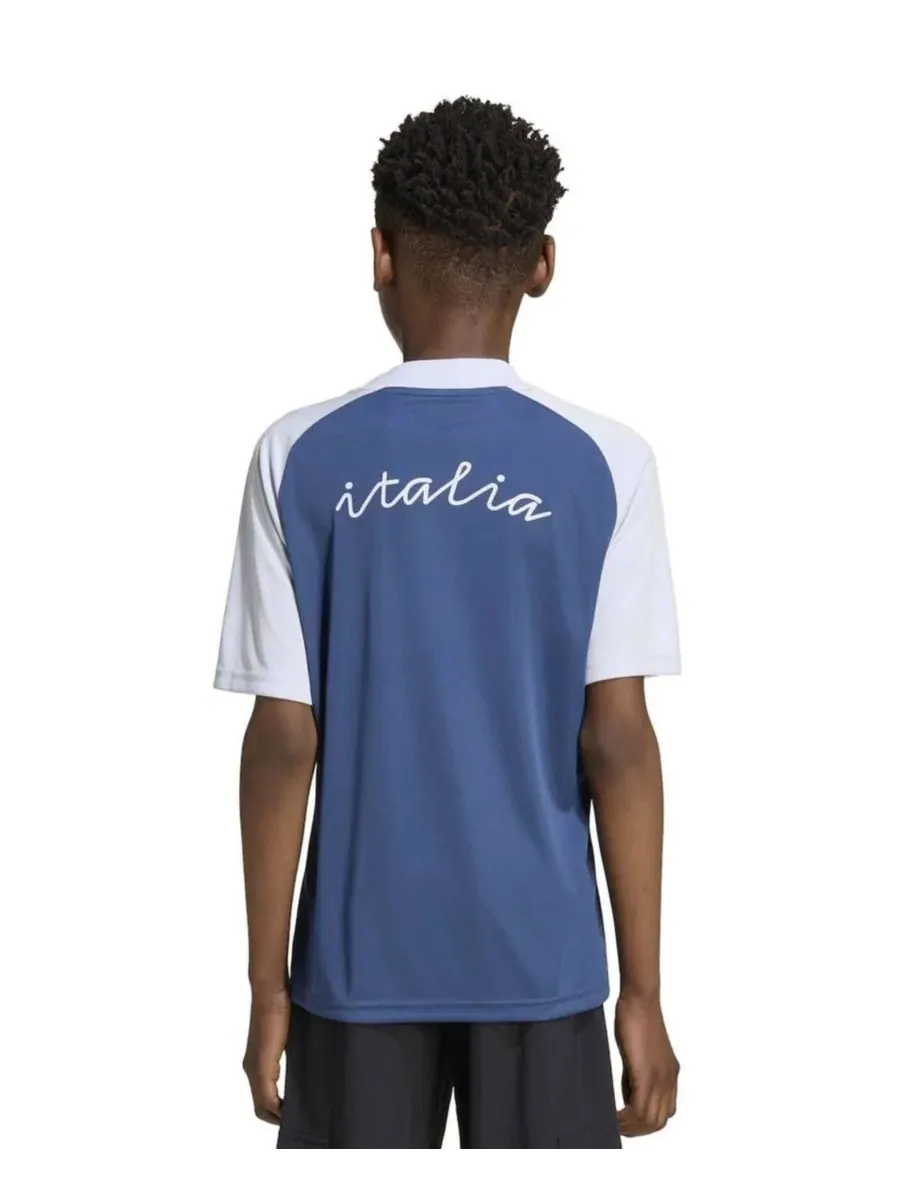 Футболка предматчевая Adidas Italia 2026, Slim, с длинным рукавом — изображение 6 из 10, синий