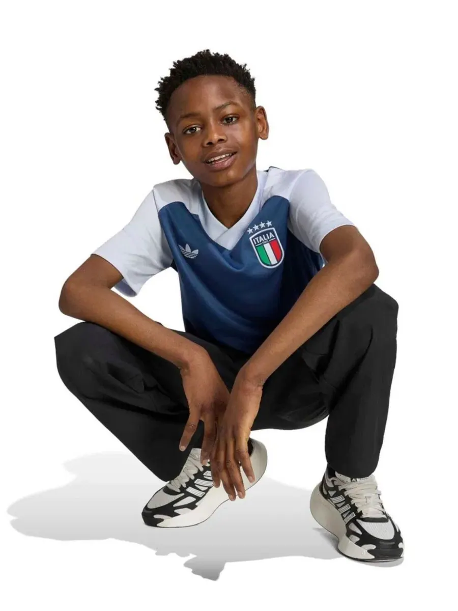 Футболка предматчевая Adidas Italia 2026, Slim, с длинным рукавом — изображение 7 из 10, синий