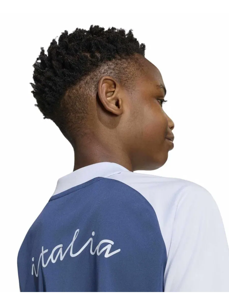 Футболка предматчевая Adidas Italia 2026, Slim, с длинным рукавом — изображение 9 из 10, синий
