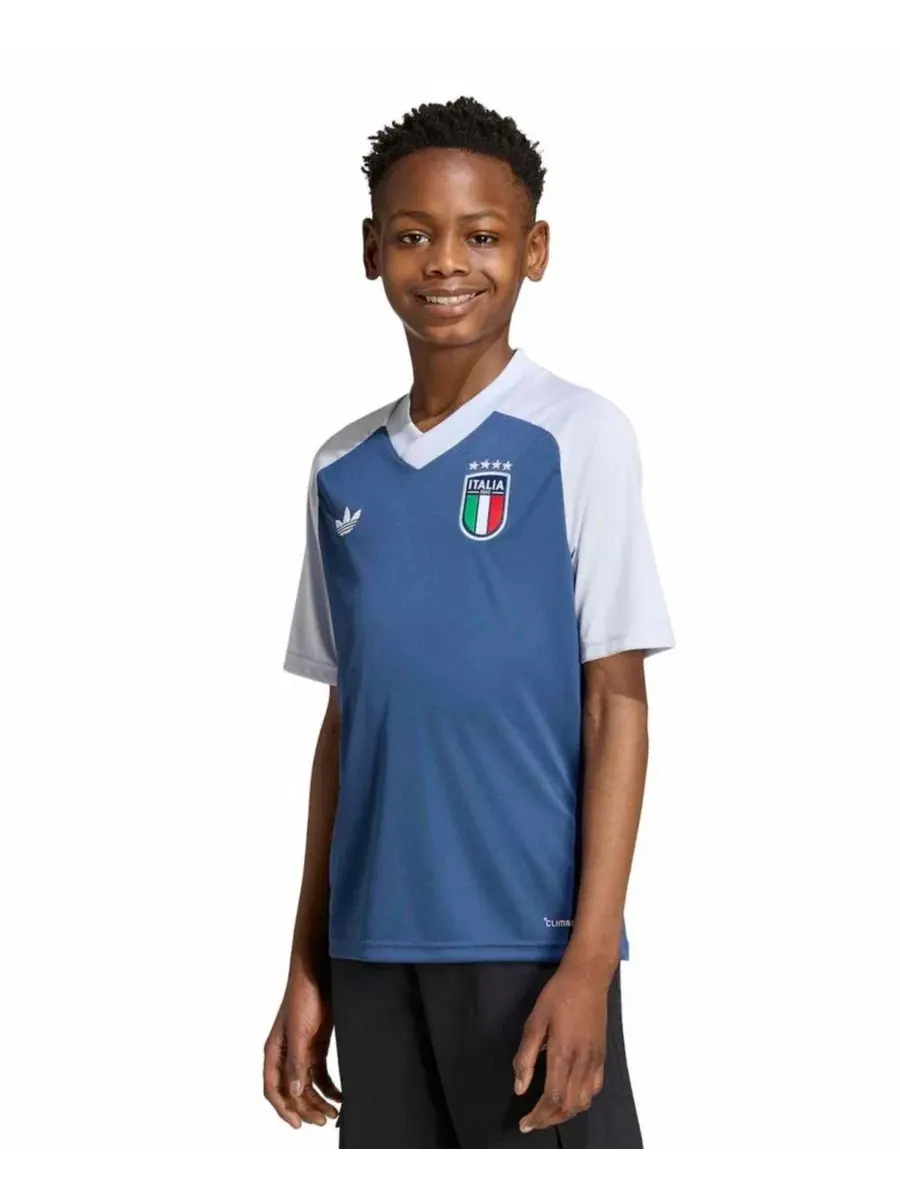 Футболка предматчевая Adidas Italia 2026, Slim, с длинным рукавом — изображение 10 из 10, синий
