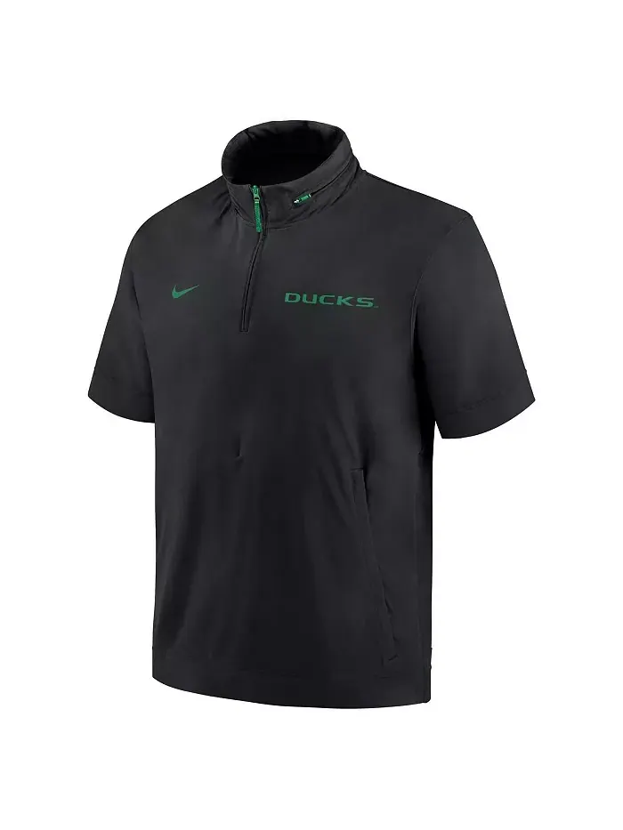 Мужская черная худи-полузип с коротким рукавом Oregon Ducks 2024 Sideline Coach Nike — изображение 3 из 3