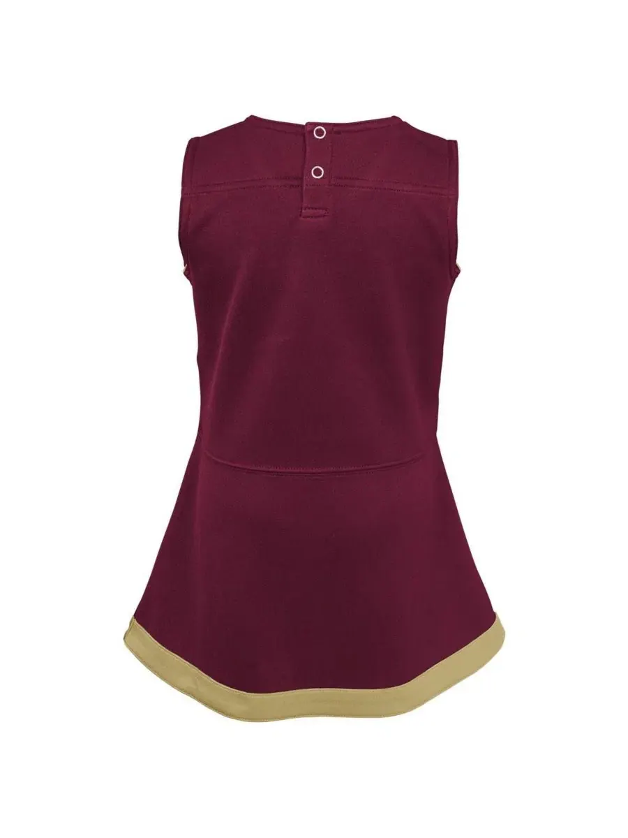 Платье-трапеция без рукавов с вышивкой Florida State Seminoles Cheer Captain Jumper Dress Outerstuff — изображение 2 из 3