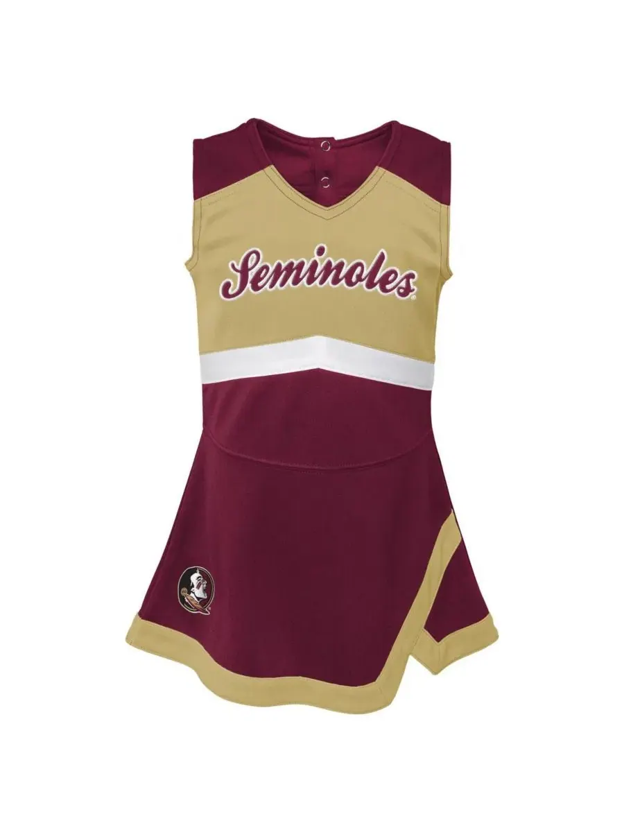 Платье-трапеция без рукавов с вышивкой Florida State Seminoles Cheer Captain Jumper Dress Outerstuff — изображение 3 из 3