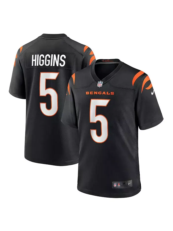 Мужская футболка Te Higgins черная Cincinnati Bengals Game Player Jersey Nike — изображение 1 из 3