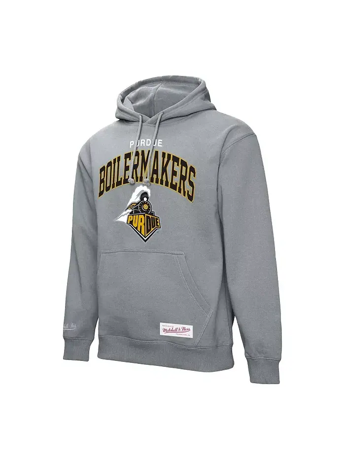 Мужская худи Heather Gray Purdue Boilermakers Classic Arch Mitchell & Ness — изображение 3 из 3