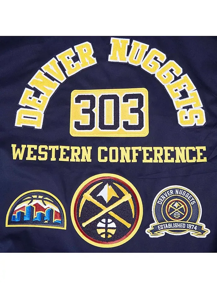 Мужская синяя толстовка Denver Nuggets Area Code с молнией Pro Standard — изображение 2 из 5