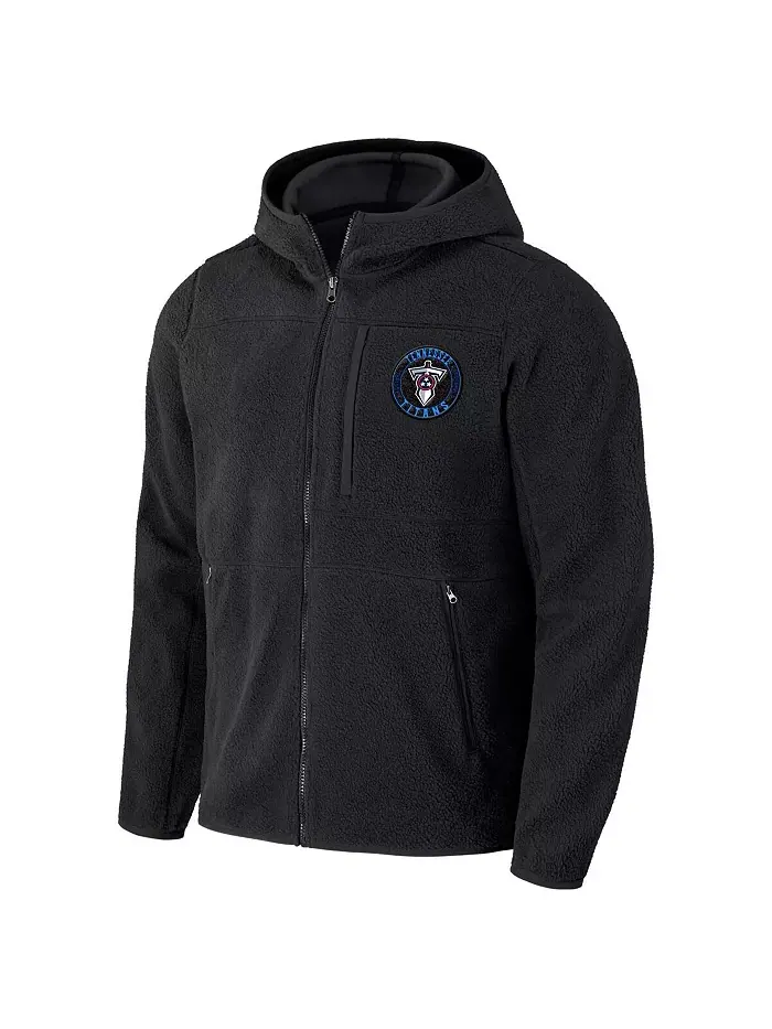 Мужская черная худи Sherpa с молнией Tennessee Titans Fanatics — изображение 3 из 3
