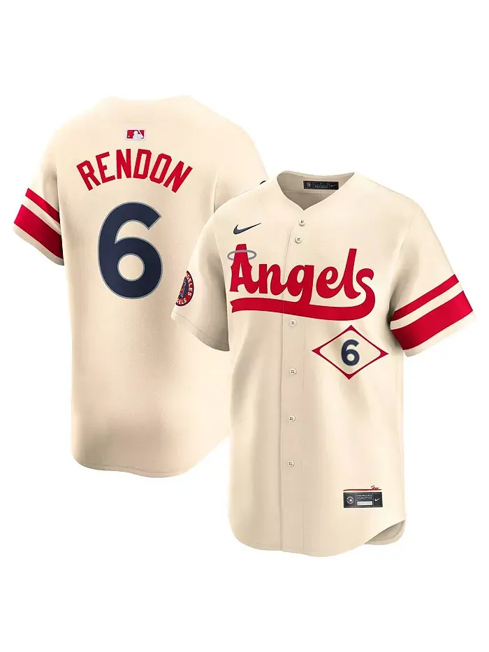 Мужская бейсбольная джерси Los Angeles Angels City Connect Limited игрока Anthony Rendon кремового — изображение 1 из 3
