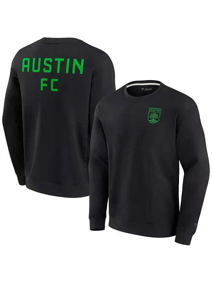 Мужская и женская супермягкая флисовая толстовка Austin FC в черном цвете Fanatics Signature — изображение 1 из 3