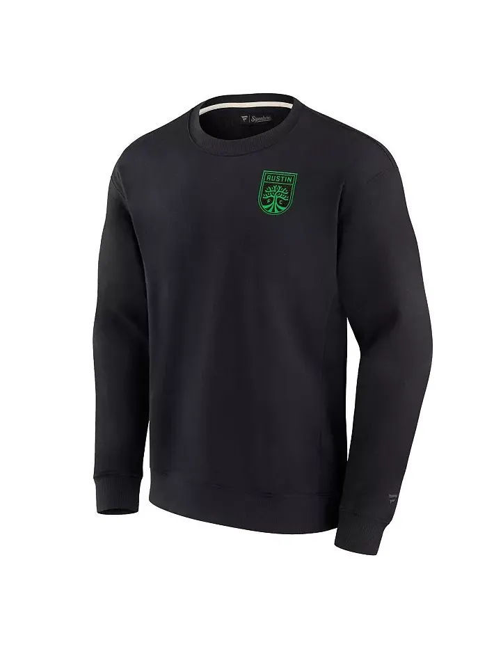 Мужская и женская супермягкая флисовая толстовка Austin FC в черном цвете Fanatics Signature — изображение 2 из 3