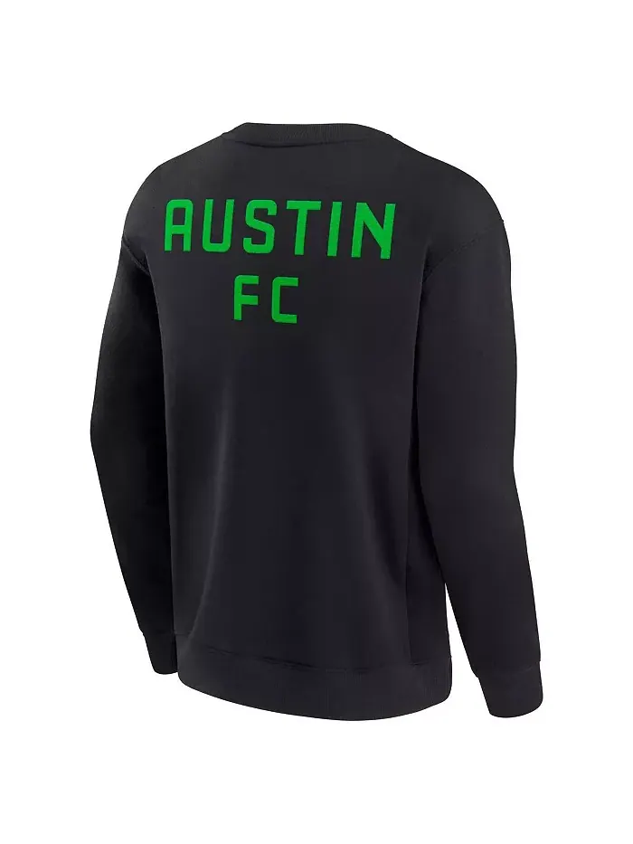 Мужская и женская супермягкая флисовая толстовка Austin FC в черном цвете Fanatics Signature — изображение 3 из 3
