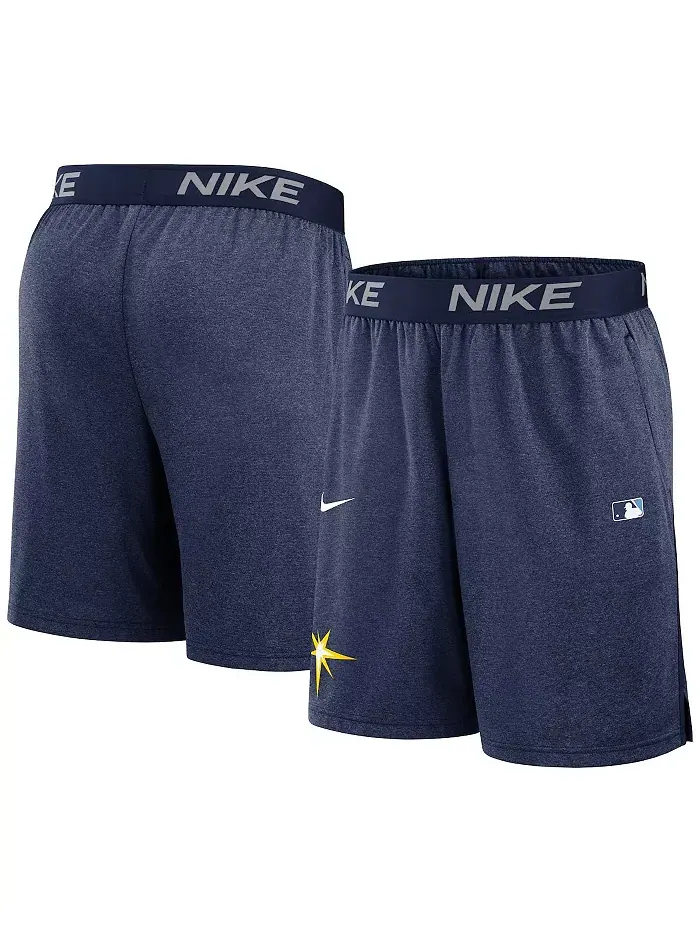 Мужские шорты Tampa Bay Rays Authentic Collection Performance Knit в синем цвете Nike — изображение 1 из 3