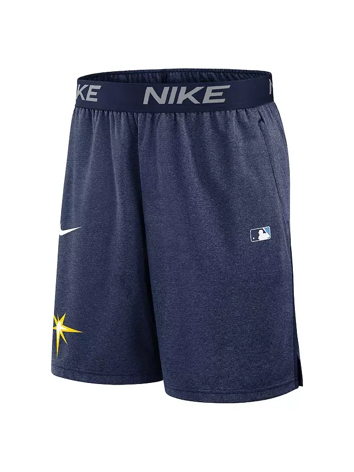 Мужские шорты Tampa Bay Rays Authentic Collection Performance Knit в синем цвете Nike — изображение 2 из 3