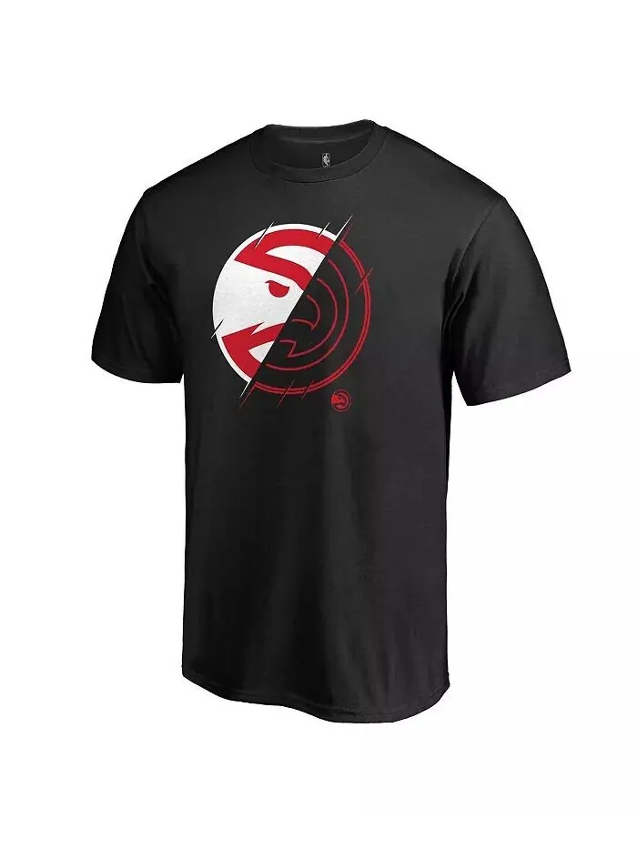 Мужская черная футболка Atlanta Hawks X-Ray Fanatics — изображение 1 из 2