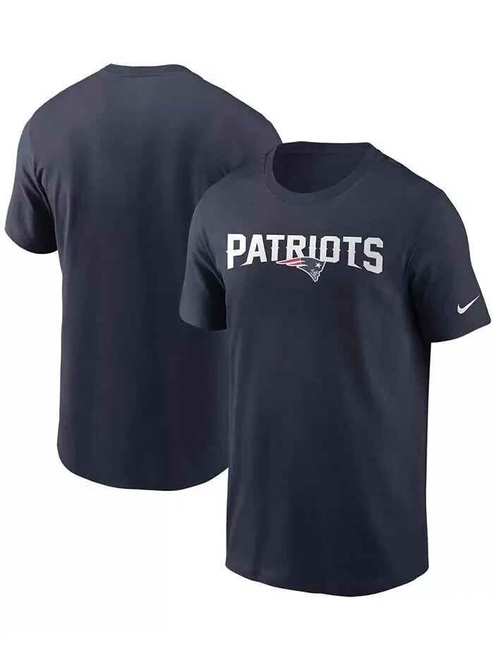 Мужская темно-синяя футболка с надписью New England Patriots Team Nike — изображение 1 из 3