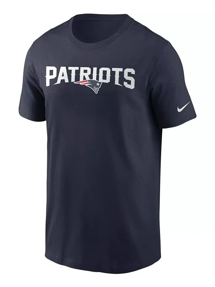 Мужская темно-синяя футболка с надписью New England Patriots Team Nike — изображение 2 из 3