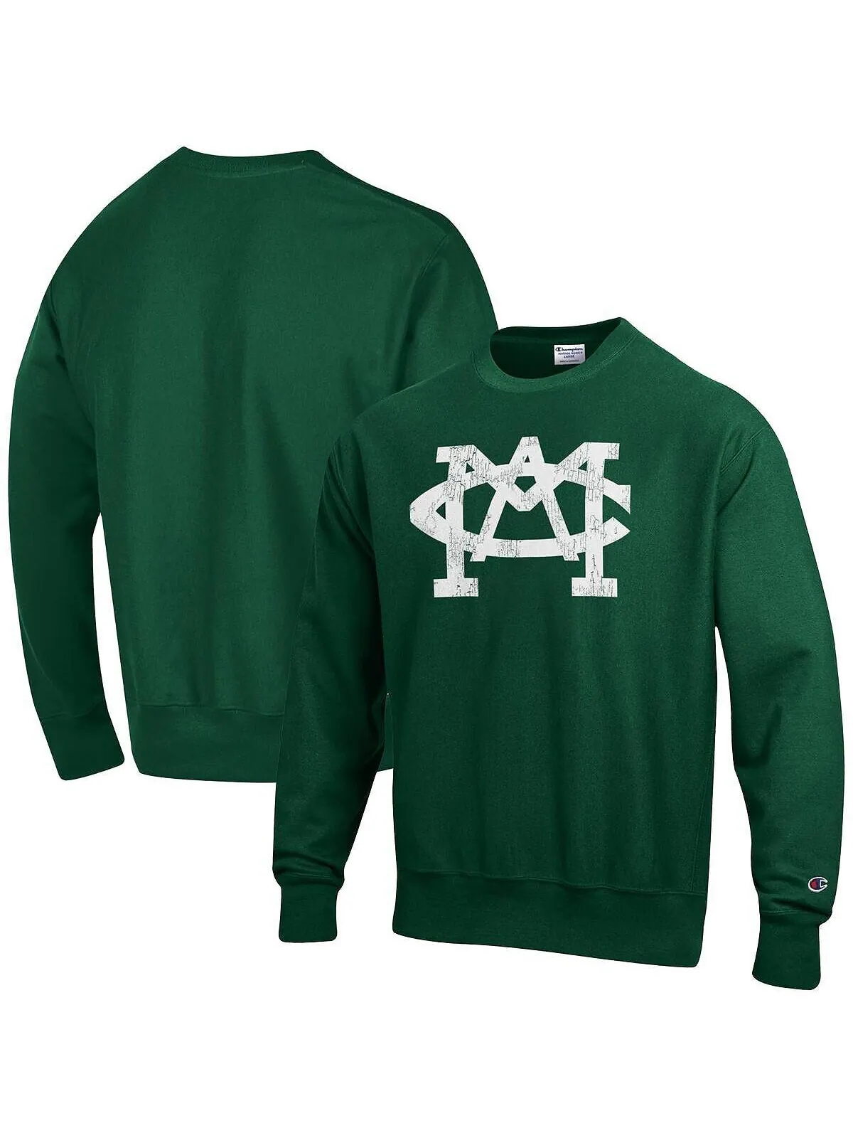Мужской зеленый пуловер обратного переплетения с логотипом Michigan State Spartans Vault Logo — изображение 1 из 2