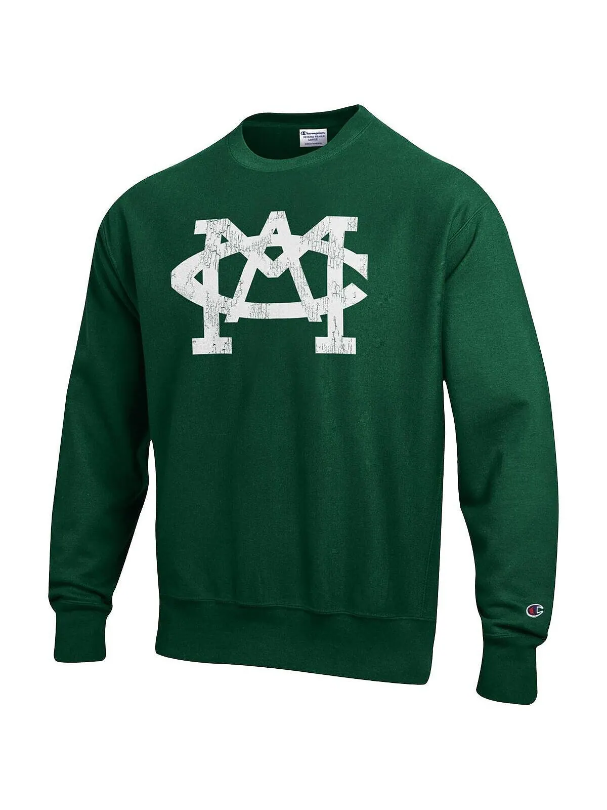 Мужской зеленый пуловер обратного переплетения с логотипом Michigan State Spartans Vault Logo — изображение 2 из 2