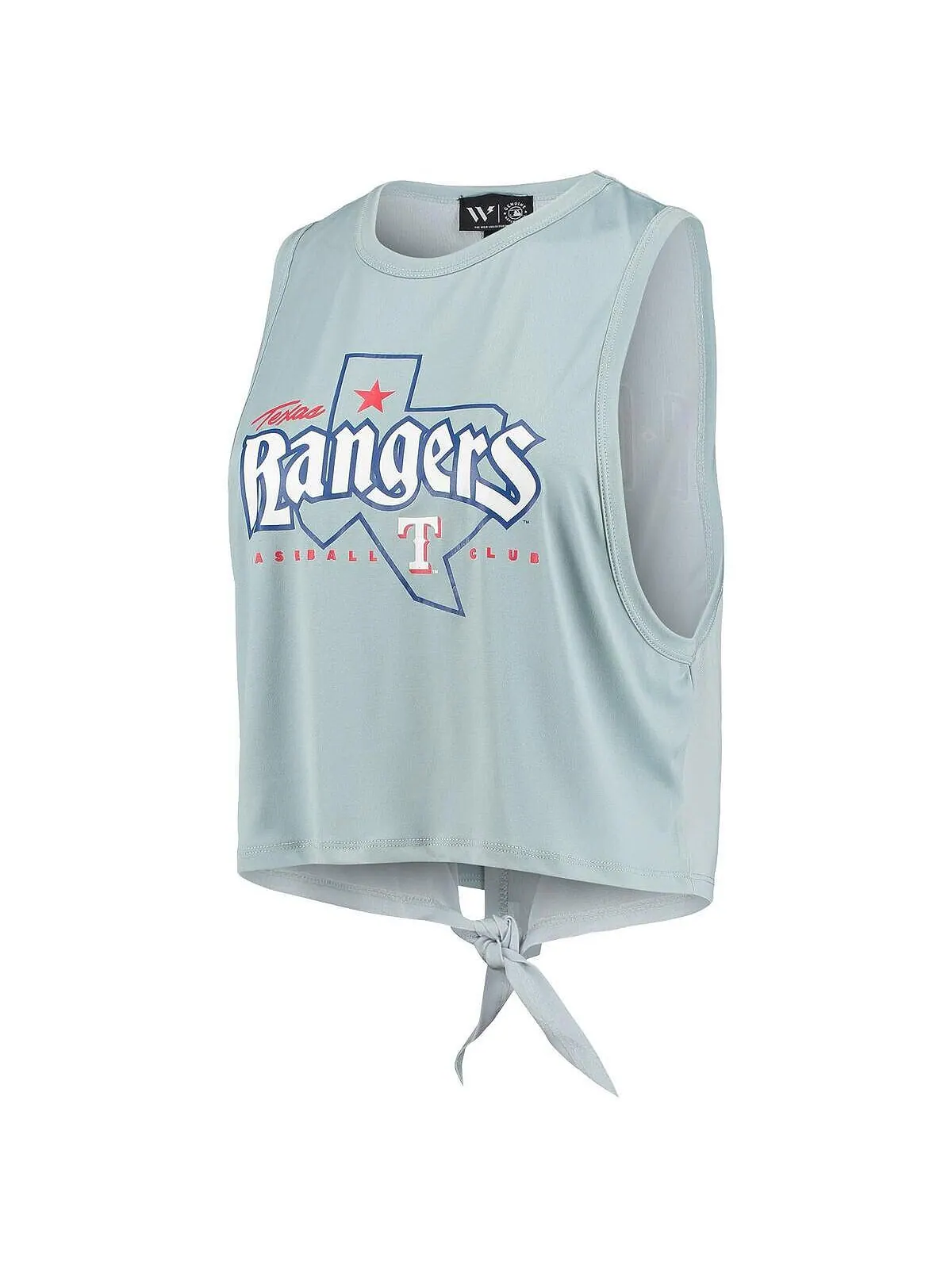 Женская голубая майка с открытой спиной и завязками Texas Rangers The Wild Collective — изображение 2 из 3, светлый синий