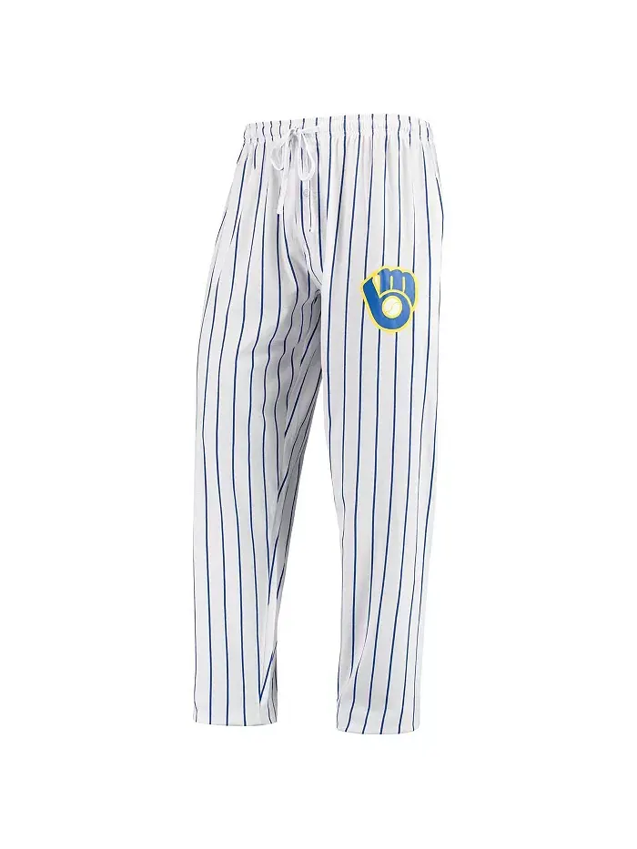 Мужские бело-синие брюки Milwaukee Brewers Vigor Lounge Pant Concepts Sport — изображение 1 из 1