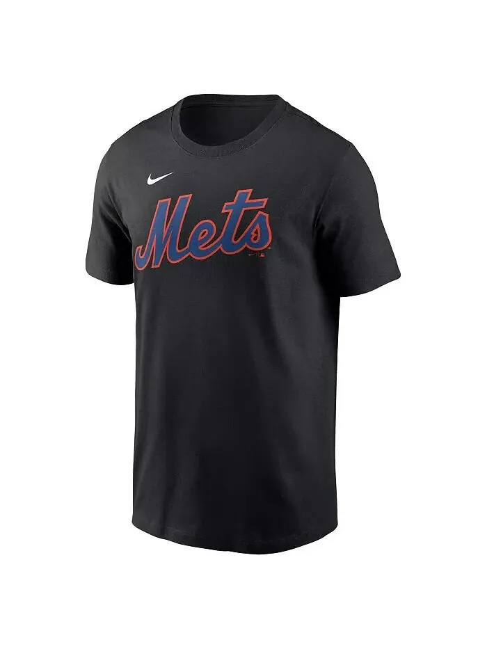 Футболка мужская Francisco Lindor Black New York Mets Fuse с именем и номером Nike — изображение 3 из 3