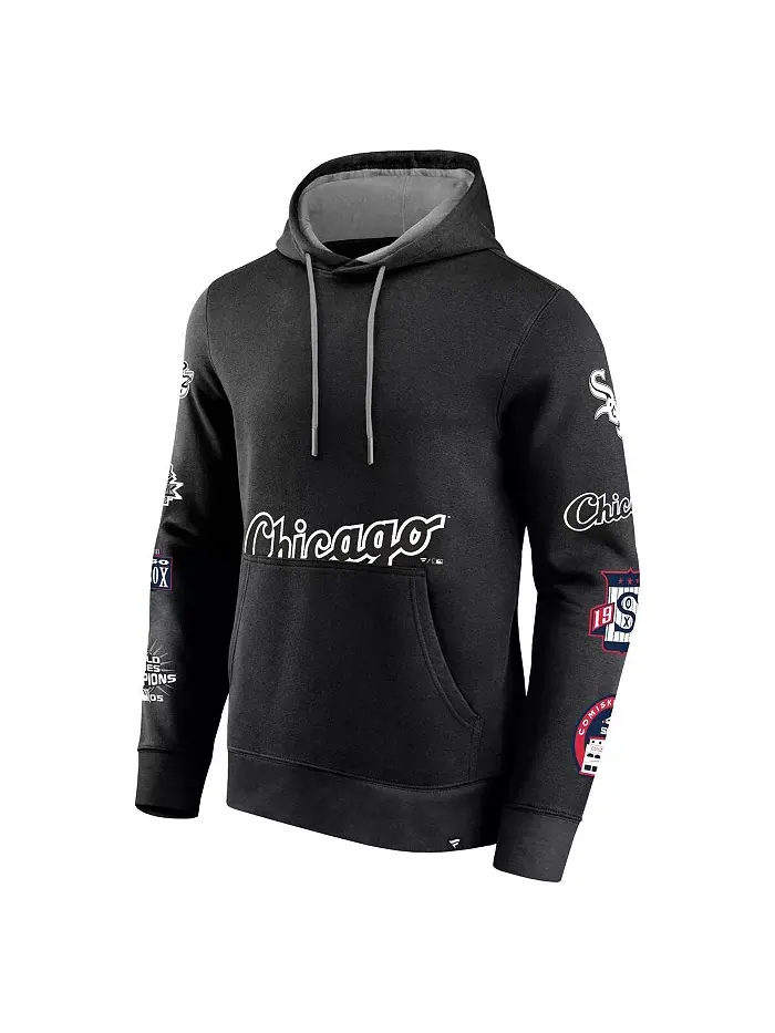 Мужская черная толстовка с капюшоном Chicago White Sox Wild Winner Fanatics — изображение 2 из 3