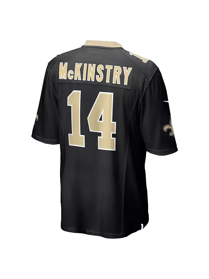 Мужская игровая футболка Ga'Quincy McKinstry черного цвета New Orleans Saints Nike — изображение 2 из 3