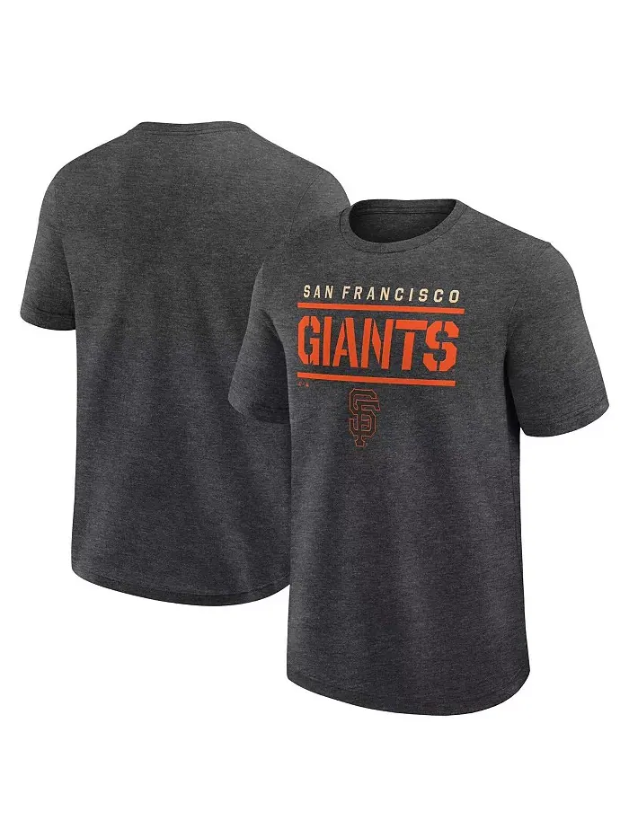 Мужская футболка Heather Charcoal San Francisco Giants Top Notch Fanatics — изображение 1 из 3