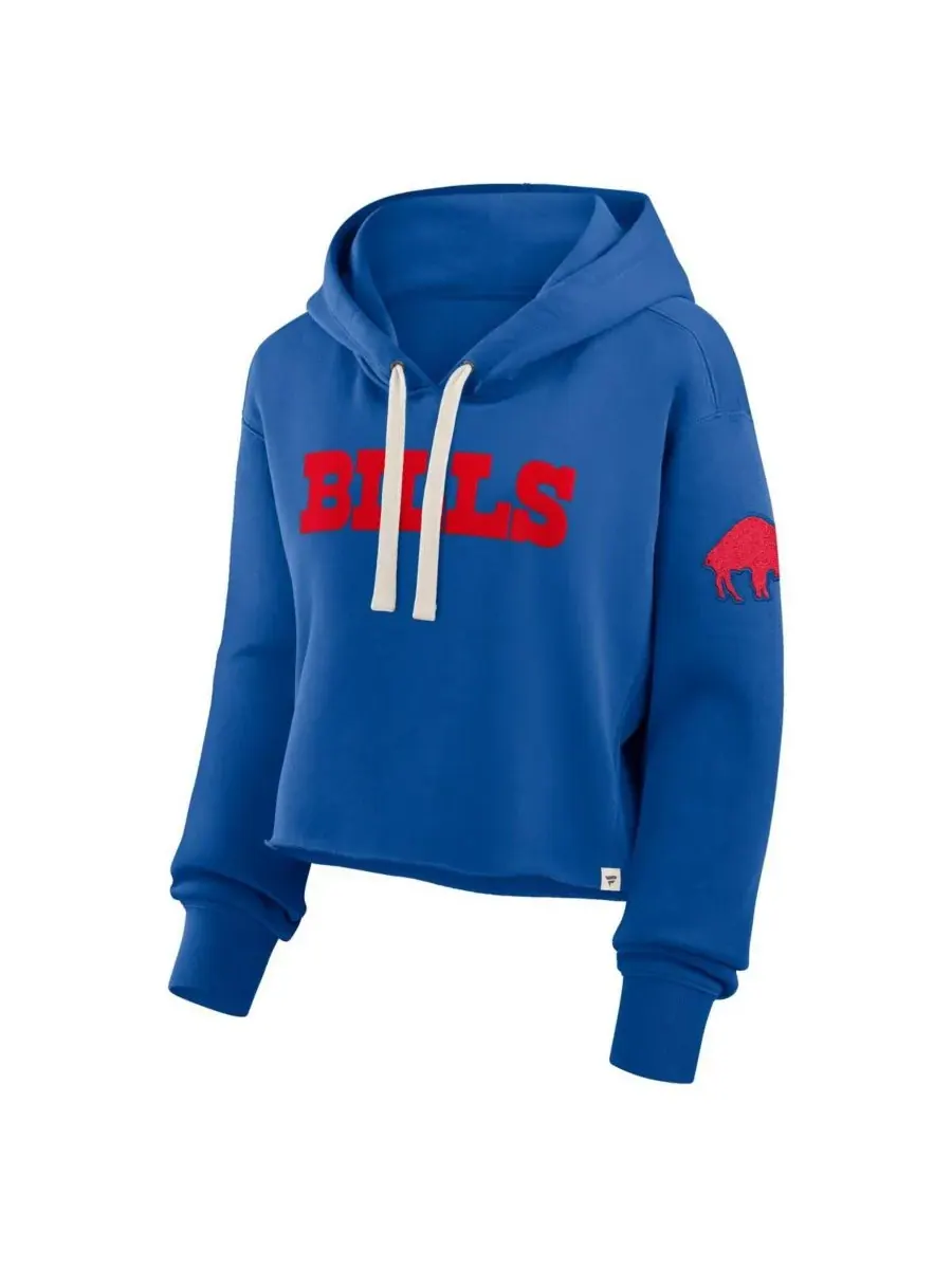 Женская укороченная толстовка Royal Buffalo Bills Oversized Hometown Heritage Fanatics — изображение 2 из 3, королевский