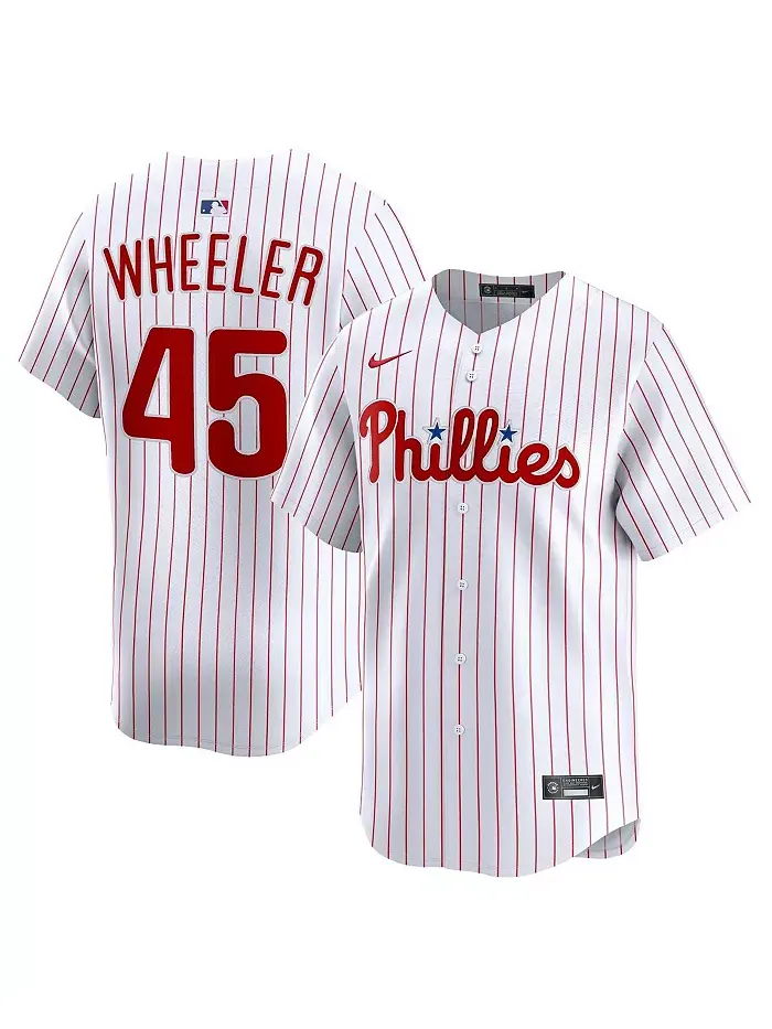 Мужская белая лимитированная игровая футболка Zack Wheeler Philadelphia Phillies (домашняя форма) — изображение 1 из 3