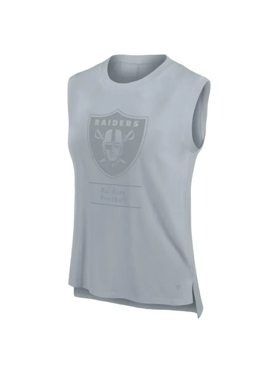 Fanatics Женская серая майка-топ Las Vegas Raiders Studio Embrace — изображение 2 из 3, серый