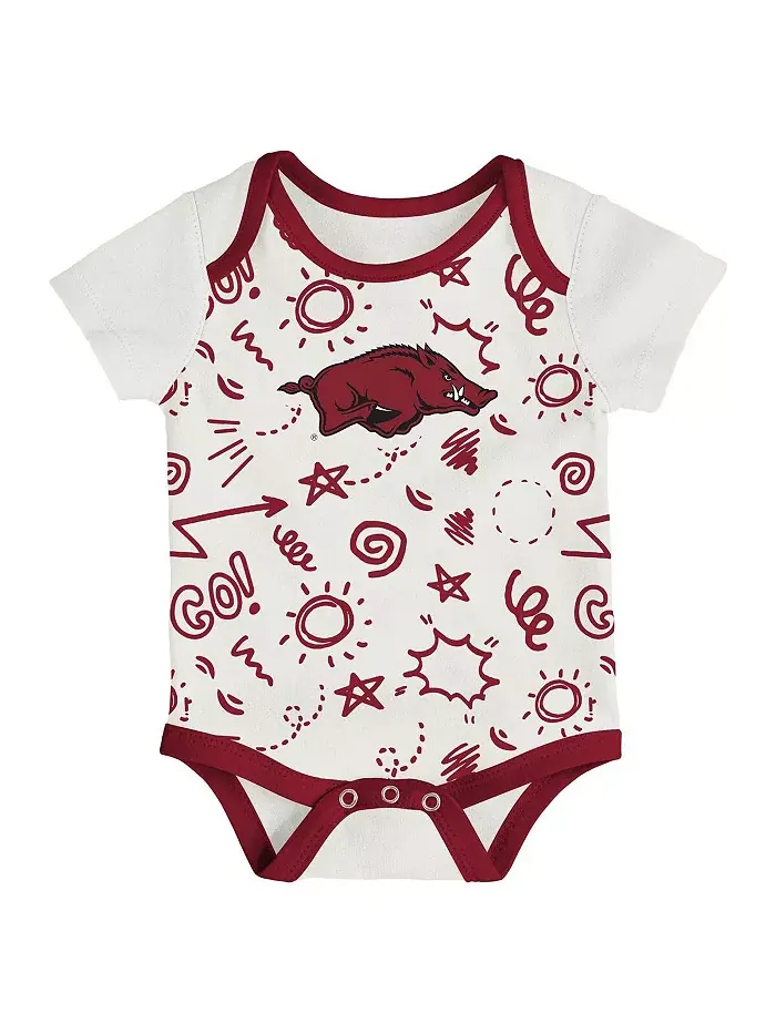 Комплект из 3 игровых боди Arkansas Razorbacks для мальчиков и девочек Outerstuff — изображение 2 из 4