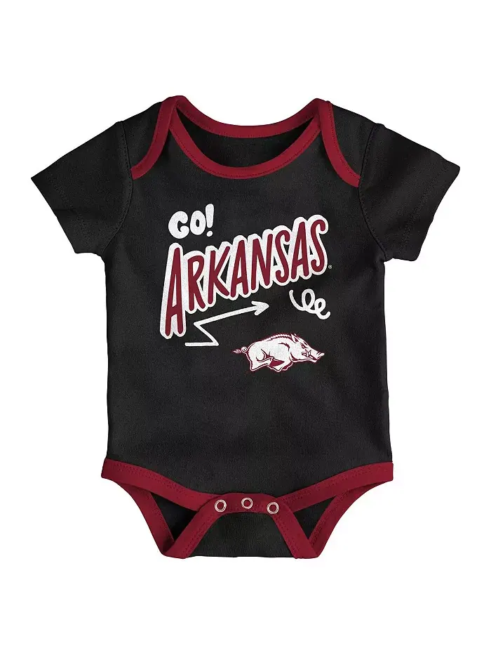 Комплект из 3 игровых боди Arkansas Razorbacks для мальчиков и девочек Outerstuff — изображение 3 из 4