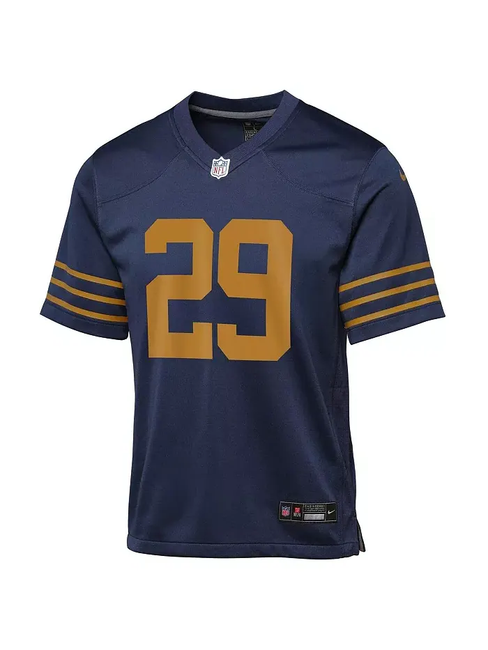 Футболка Big Boys and Girls Xavier McKinney Navy Green Bay Packers 1923 года. Классическая игровая — изображение 3 из 3