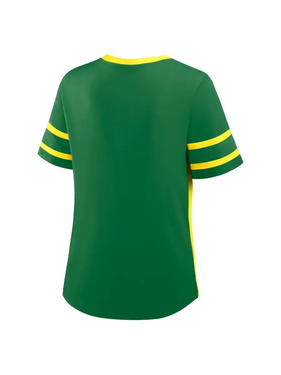 Fanatics Женская зелено-желтая футболка на шнуровке Oregon Ducks Be Fearless Athena — изображение 3 из 3, зеленый желтый