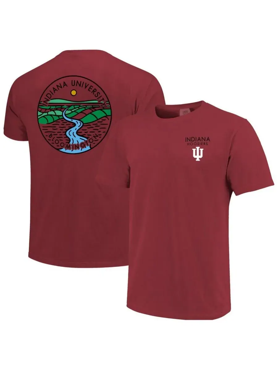 Image One Мужская и женская футболка Crimson Indiana Hoosiers Scenic Comfort Colors — изображение 1 из 3, красный