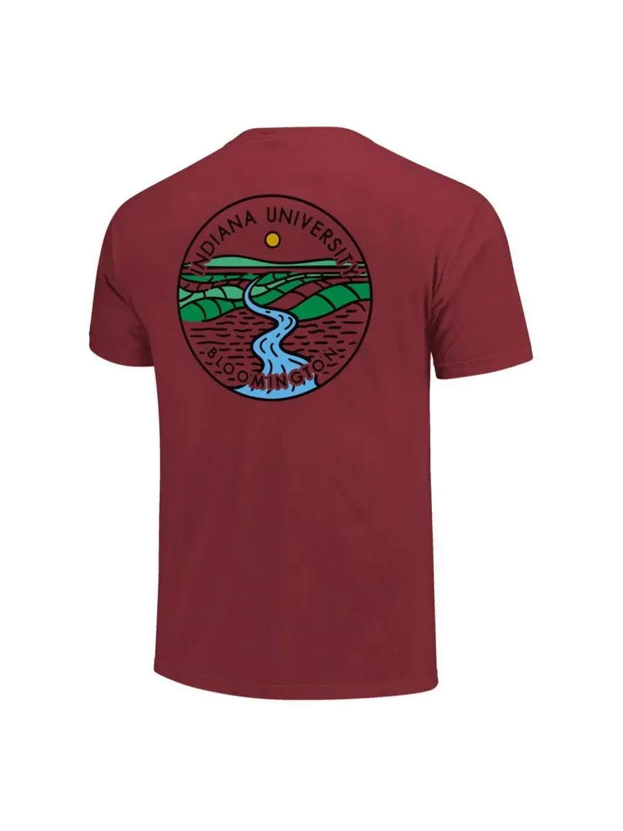 Image One Мужская и женская футболка Crimson Indiana Hoosiers Scenic Comfort Colors — изображение 2 из 3, красный