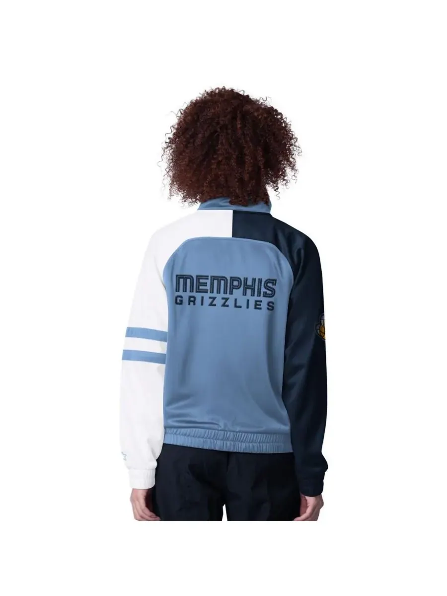Starter Женская светло-голубая спортивная куртка Memphis Grizzlies Line Up с рукавами фолман и — изображение 2 из 2