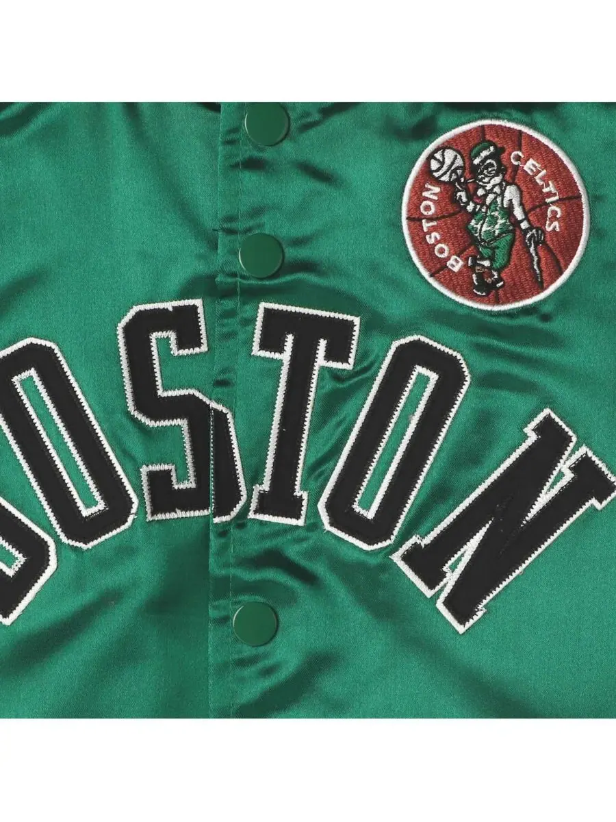 Mitchell & Ness Куртка Big Boys Kelly Green Boston Celtics Hardwood Classics Satin Raglan Full-Snap — изображение 4 из 4