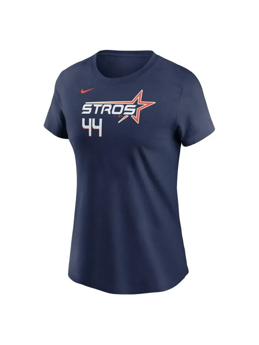 Nike Женская футболка Yordan Alvarez Navy Houston Astros 2025 City Connect Fuse Name Number — изображение 2 из 3, темно-синий