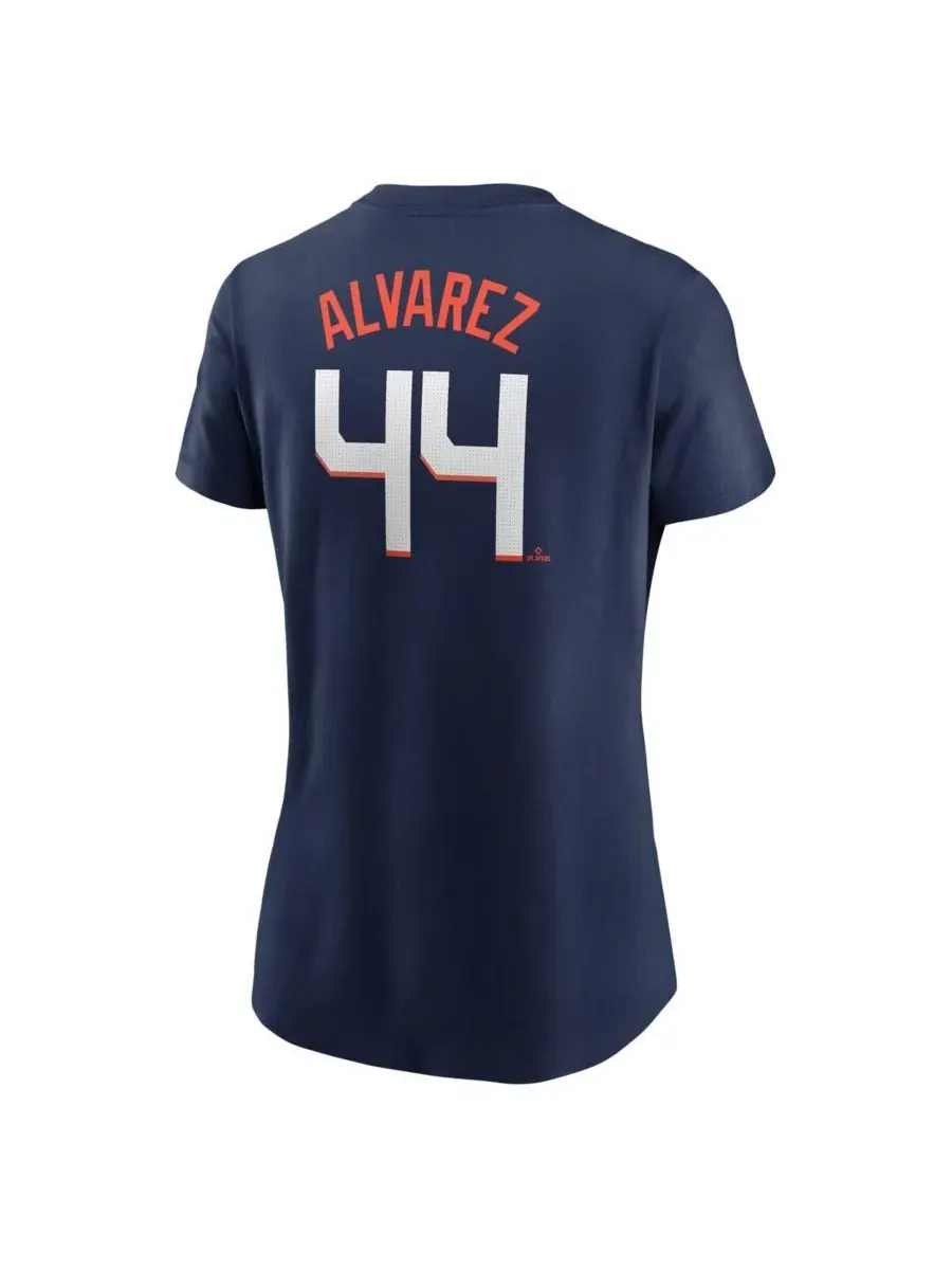 Nike Женская футболка Yordan Alvarez Navy Houston Astros 2025 City Connect Fuse Name Number — изображение 3 из 3, темно-синий